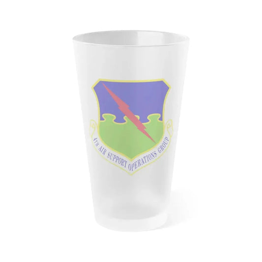 4 Air Support Operations Group USAFE (U.S. Air Force) Frosted Pint Glass 16oz Default Title - Go Mug Yourself
