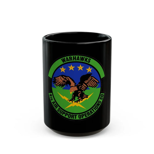 4 Air Support Operations Sq USAFE (U.S. Air Force) Black Coffee Mug-15oz-Go Mug Yourself