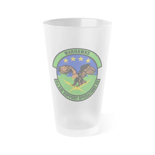 4 Air Support Operations Sq USAFE (U.S. Air Force) Frosted Pint Glass 16oz Default Title - Go Mug Yourself