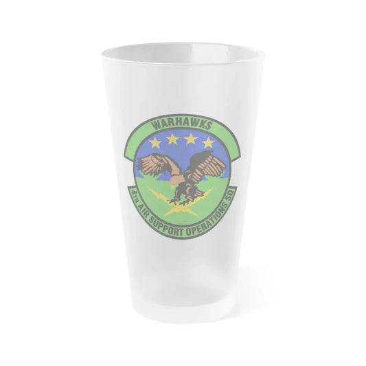 4 Air Support Operations Sq USAFE (U.S. Air Force) Frosted Pint Glass 16oz Default Title - Go Mug Yourself