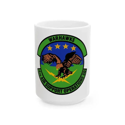 4 Air Support Operations Sq USAFE (U.S. Air Force) White Coffee Mug 15oz - Go Mug Yourself