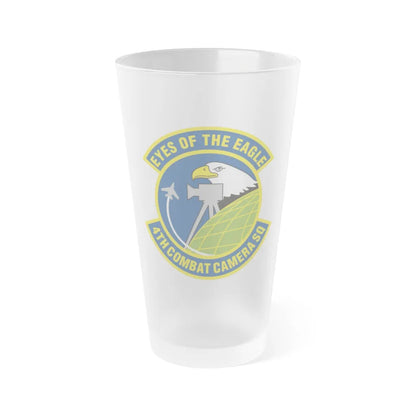 4 Combat Camera Squadron (U.S. Air Force) Frosted Pint Glass 16oz-16oz-Frosted-Go Mug Yourself