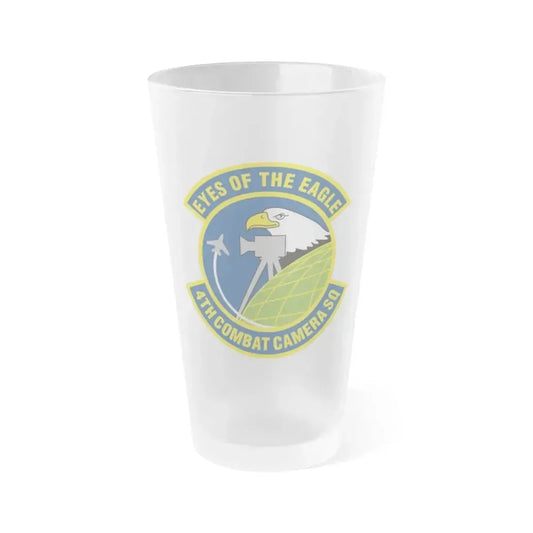 4 Combat Camera Squadron (U.S. Air Force) Frosted Pint Glass 16oz 16oz Frosted - Go Mug Yourself