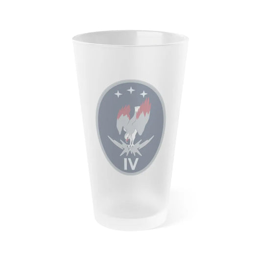 4 Electromagnetic Squadron (U.S. Space Force) Frosted Pint Glass 16oz-Go Mug Yourself