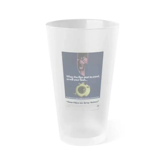 4 FLIES ON GREY VELVET 1971 Movie Poster - Frosted Pint Glass 16oz 16oz Frosted - Go Mug Yourself