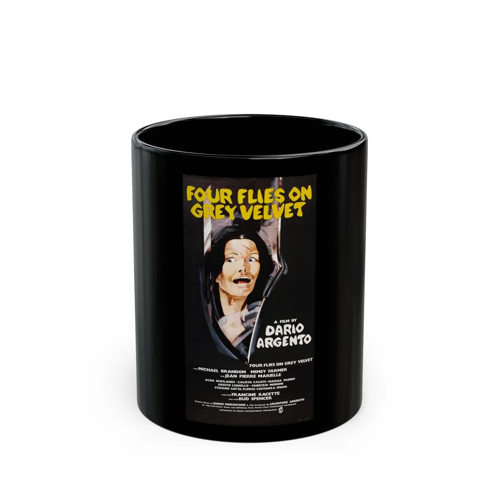 4 FLIES ON GREY VELVET (2) 1971 Movie Poster - Black Coffee Mug-11oz-Go Mug Yourself