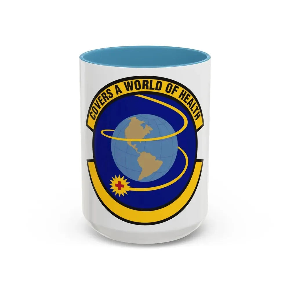 4 Operational Medical Readiness Squadron ACC (U.S. Air Force) Accent Coffee Mug 15oz Light Blue - Go Mug Yourself
