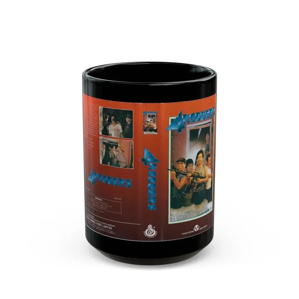 4 ROBBERS (VHS COVER) - Black Coffee Mug 15oz - Go Mug Yourself