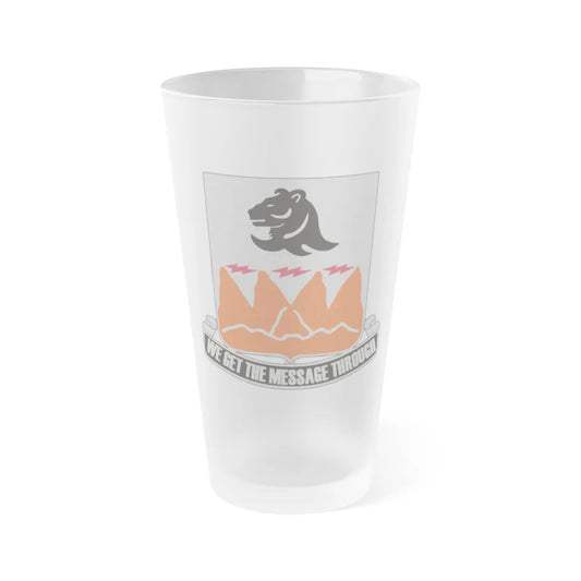 4 Signal Battalion (U.S. Army) Frosted Pint Glass 16oz-Go Mug Yourself