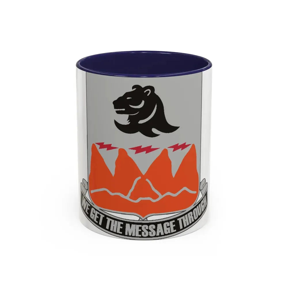4 Signal Battalion (U.S. Army) Accent Coffee Mug 11oz Navy - Go Mug Yourself