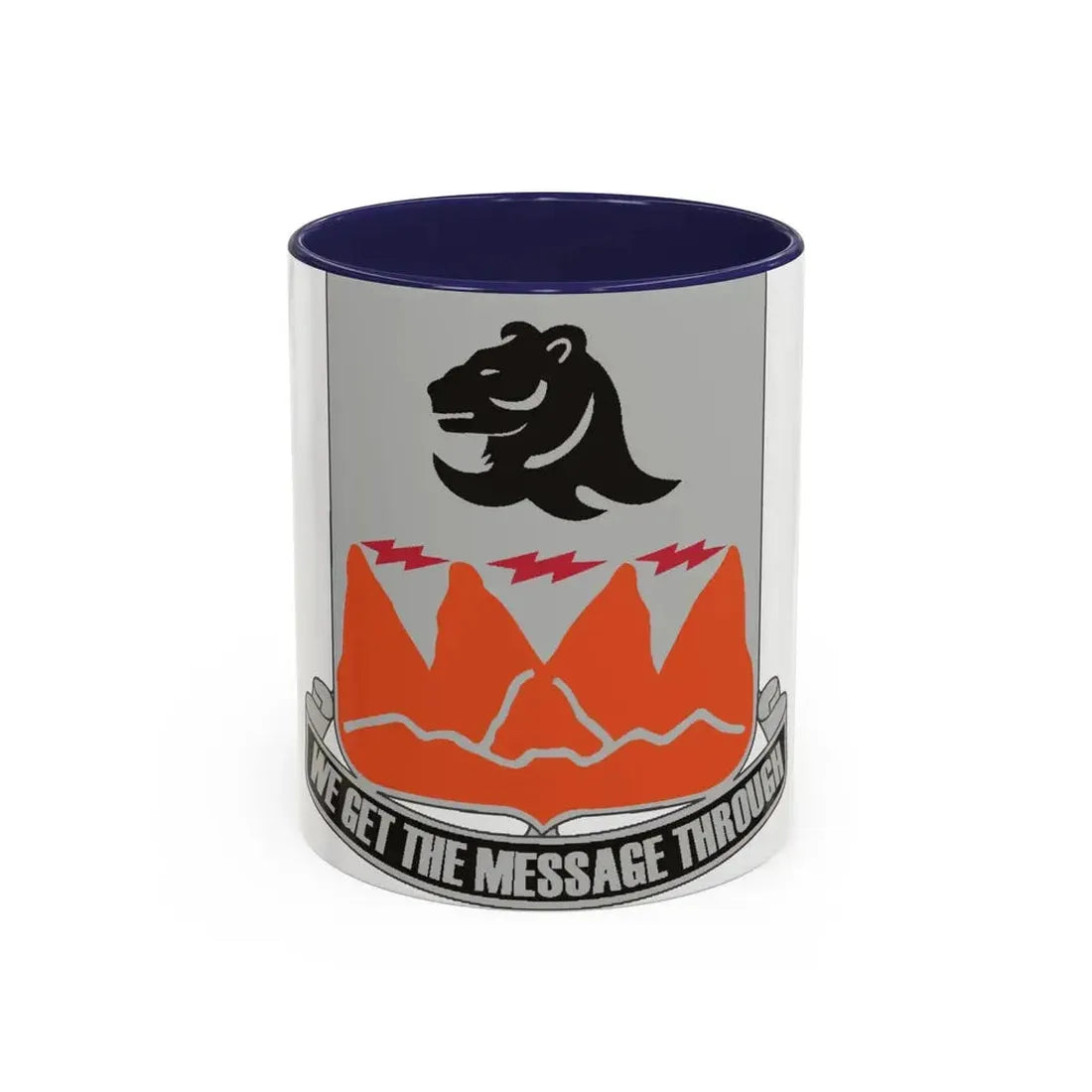4 Signal Battalion (U.S. Army) Accent Coffee Mug 11oz Navy - Go Mug Yourself