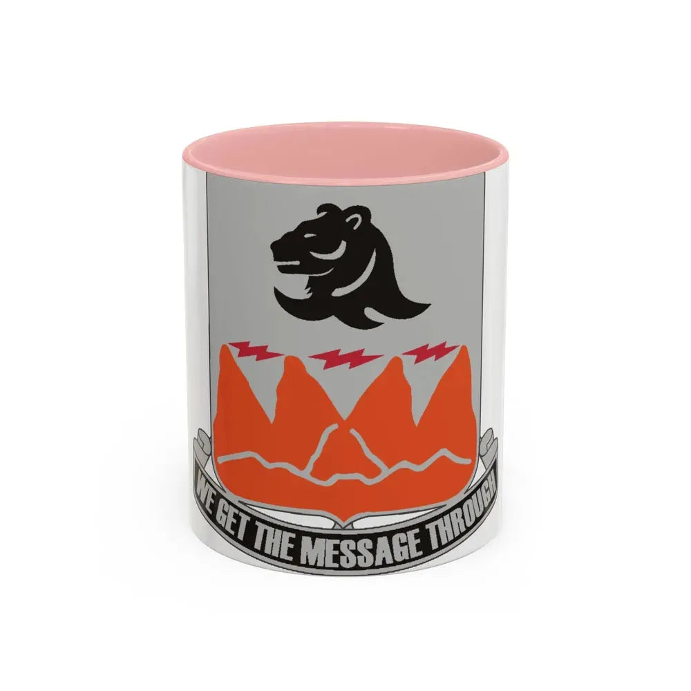 4 Signal Battalion (U.S. Army) Accent Coffee Mug 11oz Pink - Go Mug Yourself