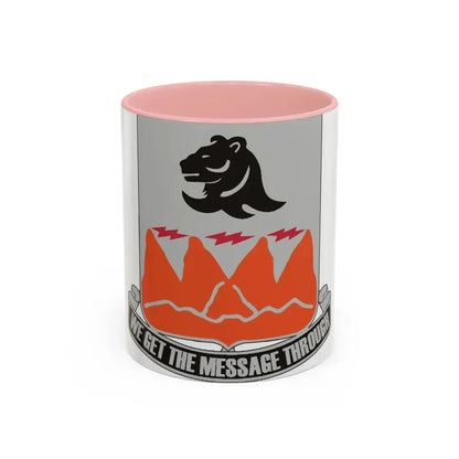 4 Signal Battalion (U.S. Army) Accent Coffee Mug 11oz Pink - Go Mug Yourself