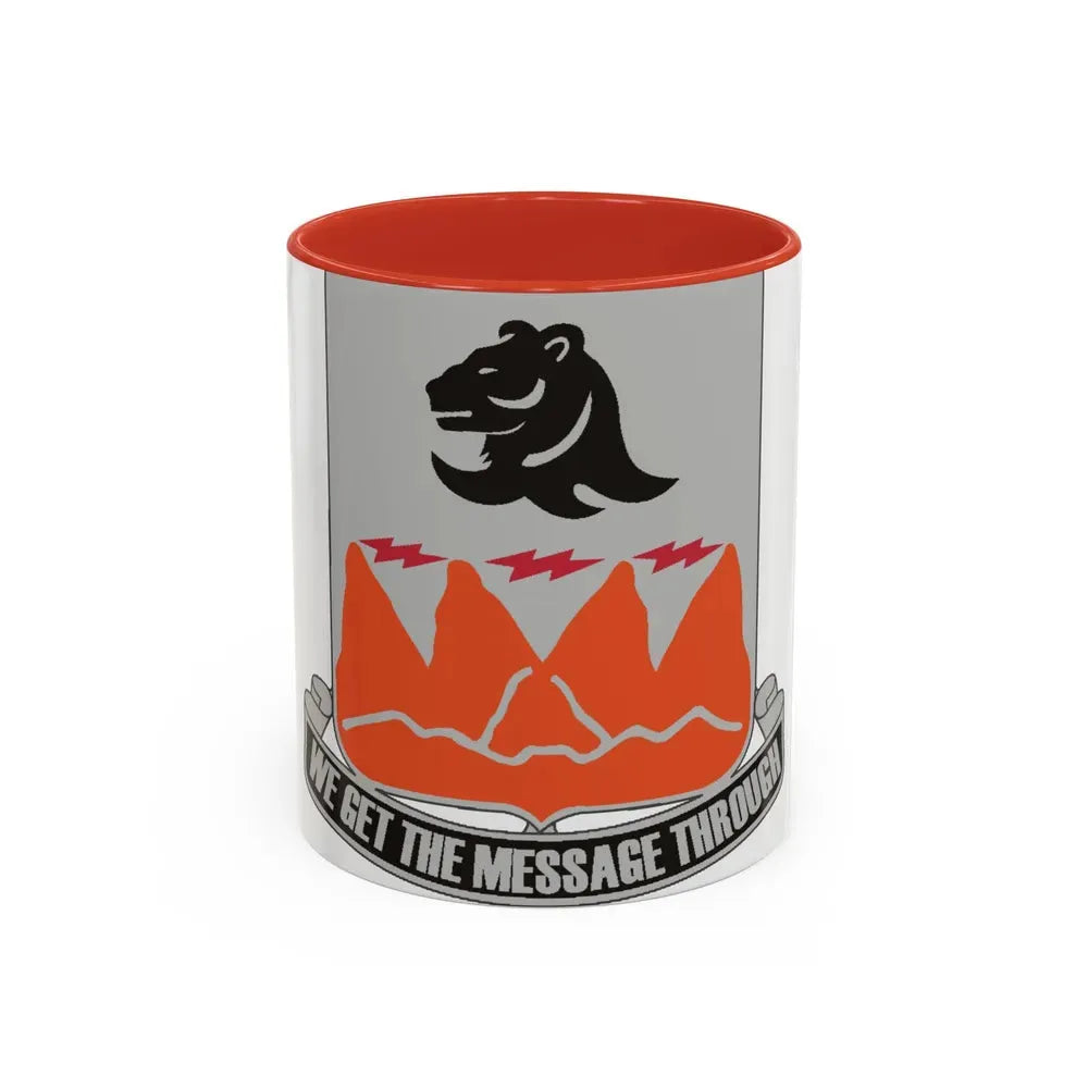 4 Signal Battalion (U.S. Army) Accent Coffee Mug 11oz Red - Go Mug Yourself