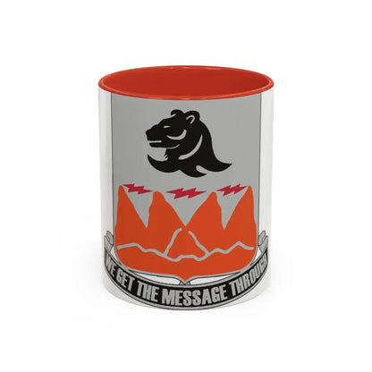 4 Signal Battalion (U.S. Army) Accent Coffee Mug 11oz Red - Go Mug Yourself