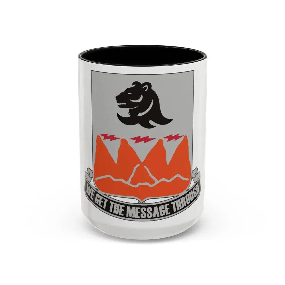 4 Signal Battalion (U.S. Army) Accent Coffee Mug 15oz Black - Go Mug Yourself