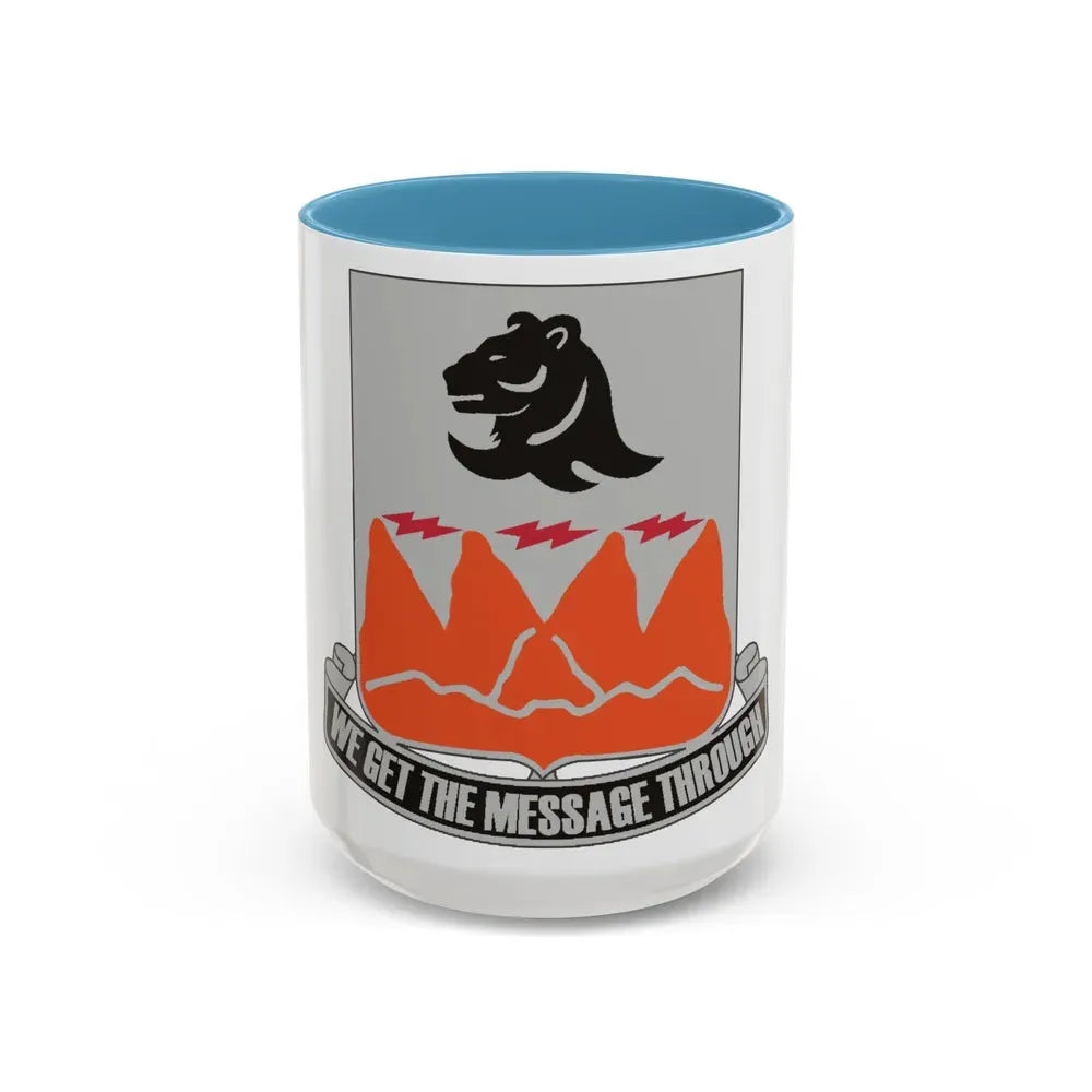 4 Signal Battalion (U.S. Army) Accent Coffee Mug 15oz Light Blue - Go Mug Yourself