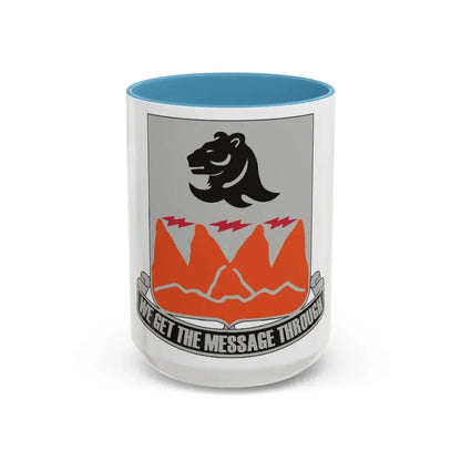 4 Signal Battalion (U.S. Army) Accent Coffee Mug 15oz Light Blue - Go Mug Yourself