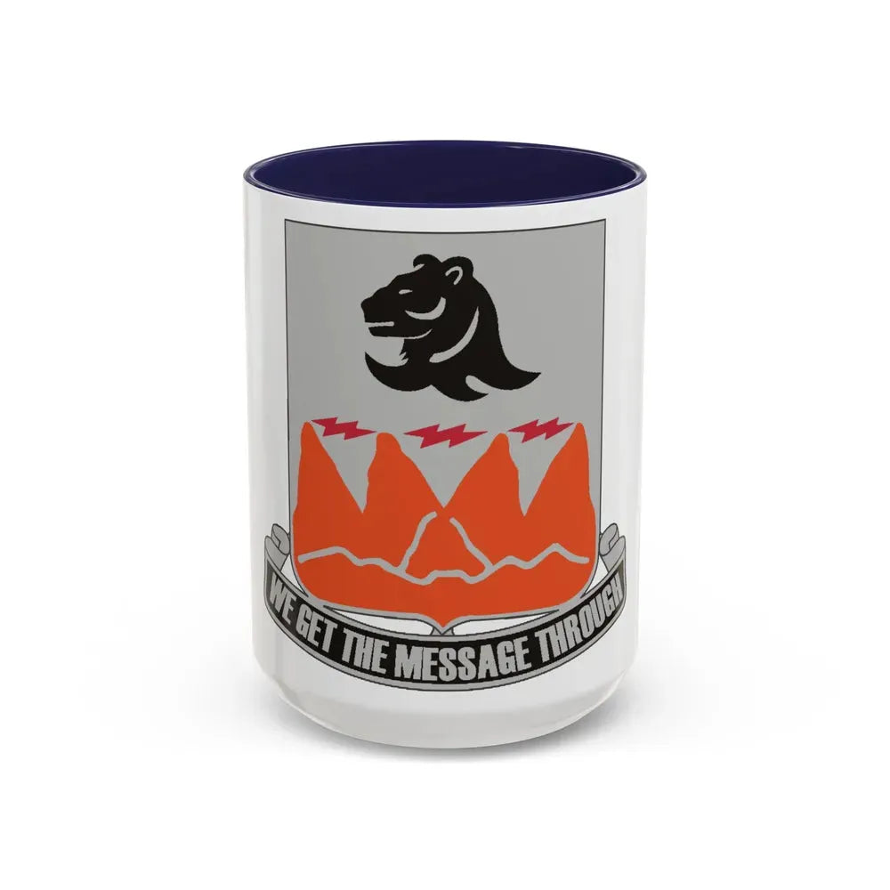 4 Signal Battalion (U.S. Army) Accent Coffee Mug 15oz Navy - Go Mug Yourself