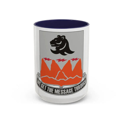 4 Signal Battalion (U.S. Army) Accent Coffee Mug 15oz Navy - Go Mug Yourself