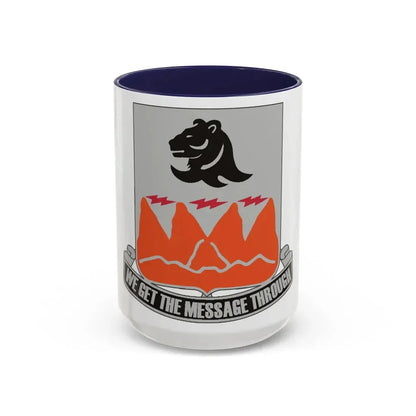 4 Signal Battalion (U.S. Army) Accent Coffee Mug 15oz Navy - Go Mug Yourself