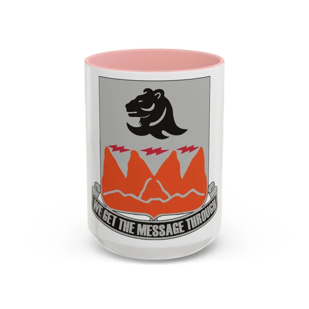 4 Signal Battalion (U.S. Army) Accent Coffee Mug 15oz Pink - Go Mug Yourself
