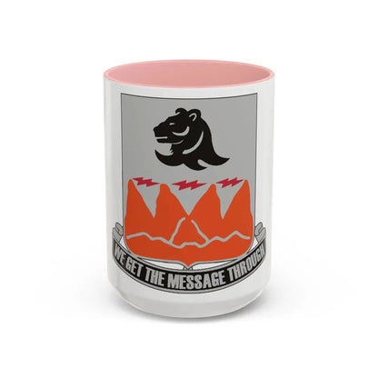 4 Signal Battalion (U.S. Army) Accent Coffee Mug 15oz Pink - Go Mug Yourself