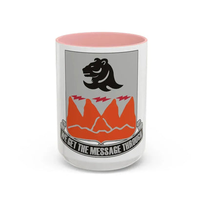 4 Signal Battalion (U.S. Army) Accent Coffee Mug 15oz Pink - Go Mug Yourself