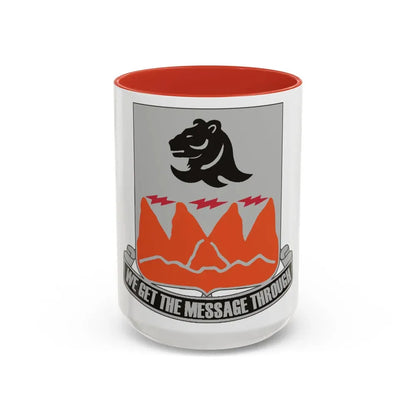 4 Signal Battalion (U.S. Army) Accent Coffee Mug 15oz Red - Go Mug Yourself