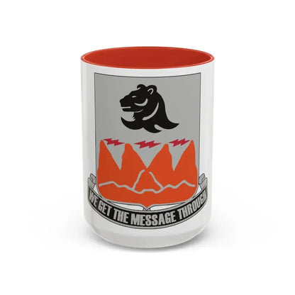 4 Signal Battalion (U.S. Army) Accent Coffee Mug 15oz Red - Go Mug Yourself