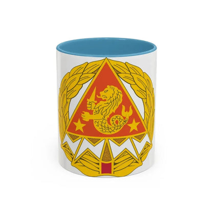 4 Signal Group (U.S. Army) Accent Coffee Mug 11oz Light Blue - Go Mug Yourself