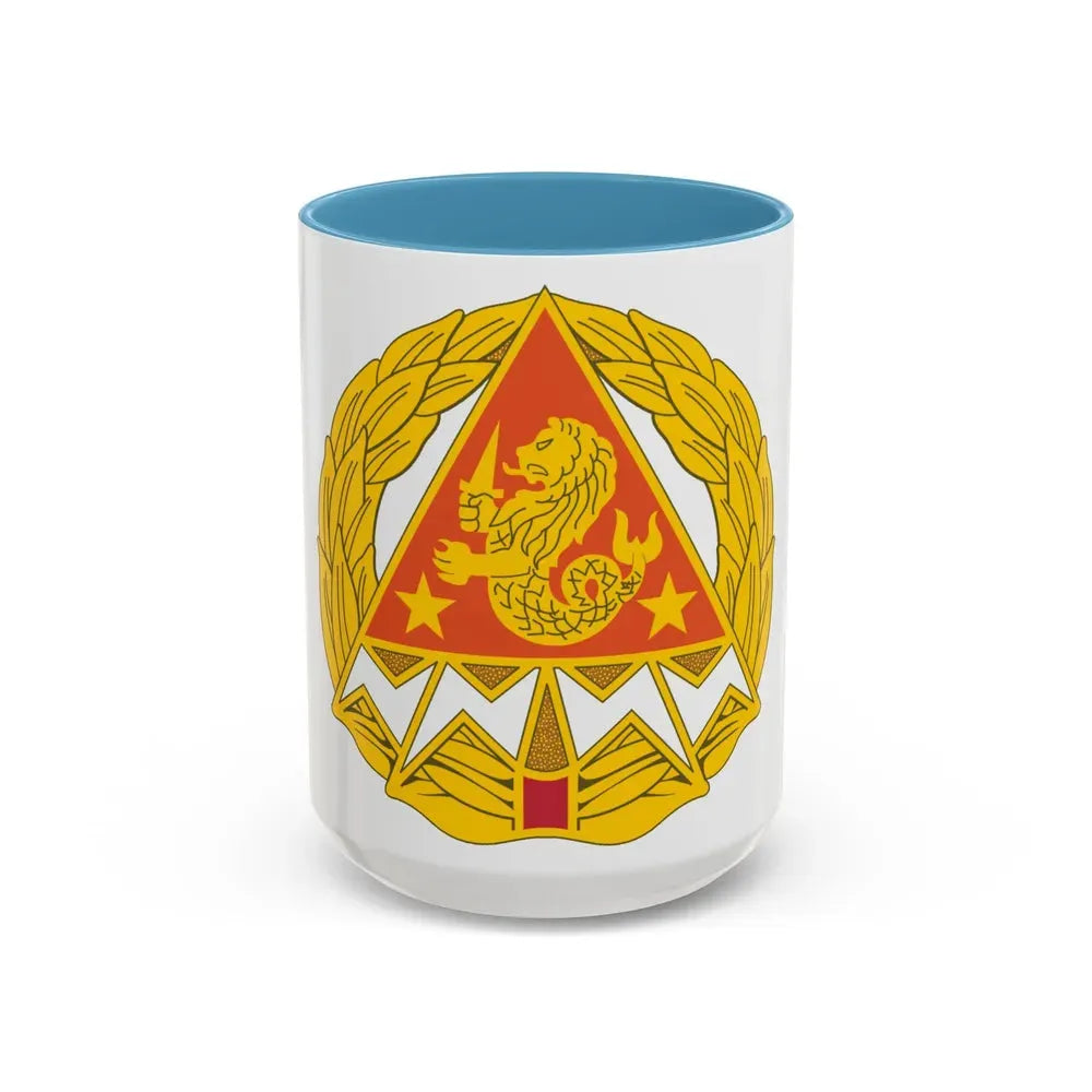 4 Signal Group (U.S. Army) Accent Coffee Mug 15oz Light Blue - Go Mug Yourself