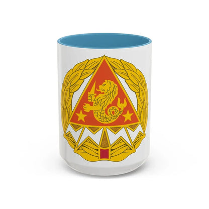 4 Signal Group (U.S. Army) Accent Coffee Mug 15oz Light Blue - Go Mug Yourself