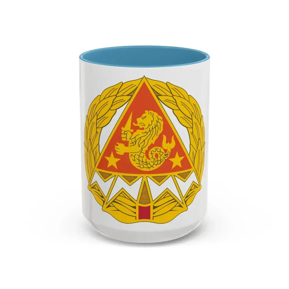 4 Signal Group (U.S. Army) Accent Coffee Mug 15oz Light Blue - Go Mug Yourself