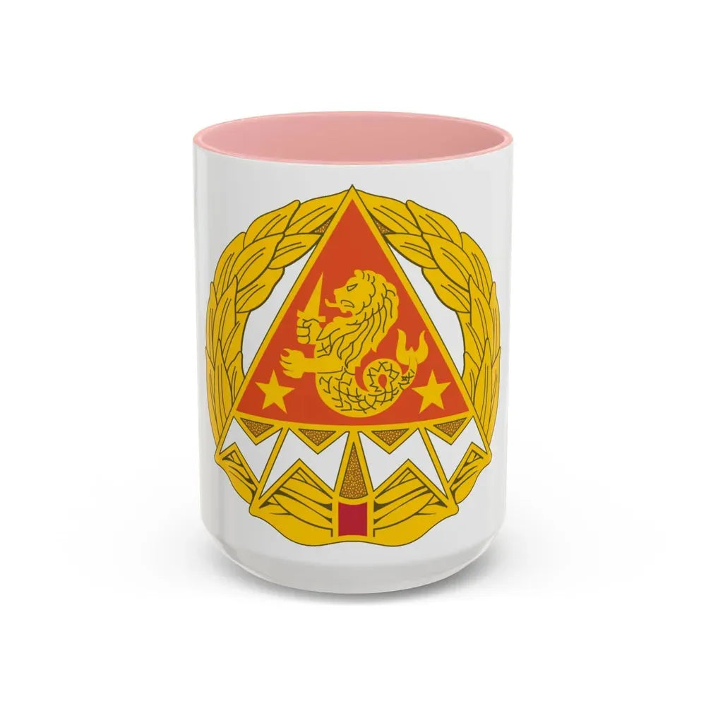 4 Signal Group (U.S. Army) Accent Coffee Mug 15oz Pink - Go Mug Yourself