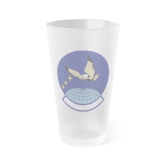 4 Space Control Squadron AFSPC (U.S. Air Force) Frosted Pint Glass 16oz-16oz-Frosted-Go Mug Yourself