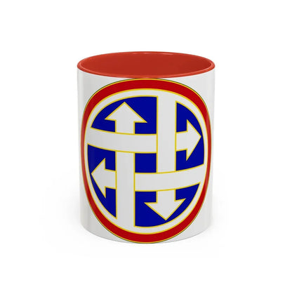 4 Sustainment Command (U.S. Army) Accent Coffee Mug 11oz Red - Go Mug Yourself