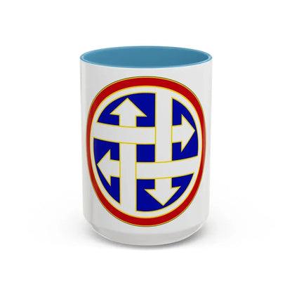 4 Sustainment Command (U.S. Army) Accent Coffee Mug 15oz Light Blue - Go Mug Yourself