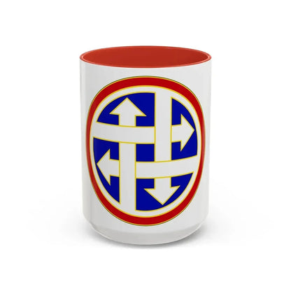 4 Sustainment Command (U.S. Army) Accent Coffee Mug 15oz Red - Go Mug Yourself