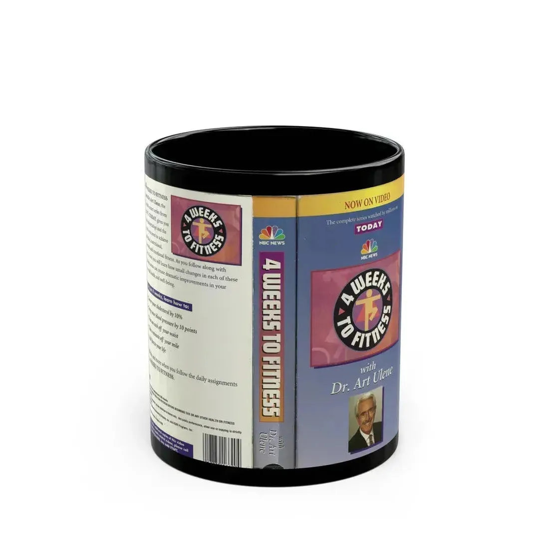4 WEEKS TO FITNESS (VHS COVER) - Black Coffee Mug 11oz - Go Mug Yourself