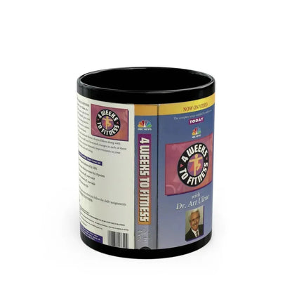 4 WEEKS TO FITNESS (VHS COVER) - Black Coffee Mug 11oz - Go Mug Yourself