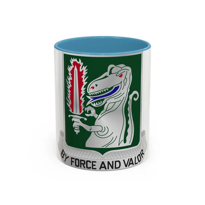 40 Cavalry Regiment (U.S. Army) Accent Coffee Mug-11oz-Light Blue-Go Mug Yourself