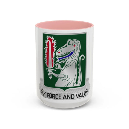 40 Cavalry Regiment (U.S. Army) Accent Coffee Mug-15oz-Pink-Go Mug Yourself