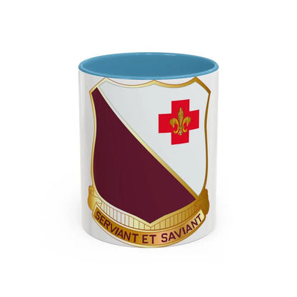 40 Medical Battalion (U.S. Army) Accent Coffee Mug-11oz-Light Blue-Go Mug Yourself