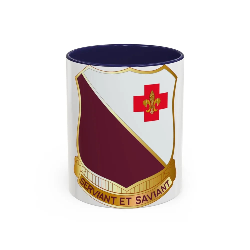 40 Medical Battalion (U.S. Army) Accent Coffee Mug-11oz-Navy-Go Mug Yourself