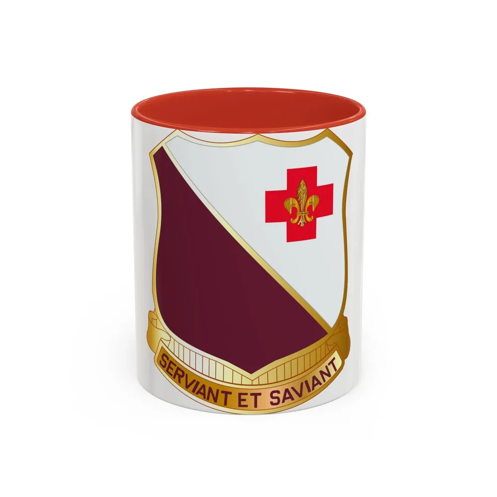 40 Medical Battalion (U.S. Army) Accent Coffee Mug-11oz-Red-Go Mug Yourself