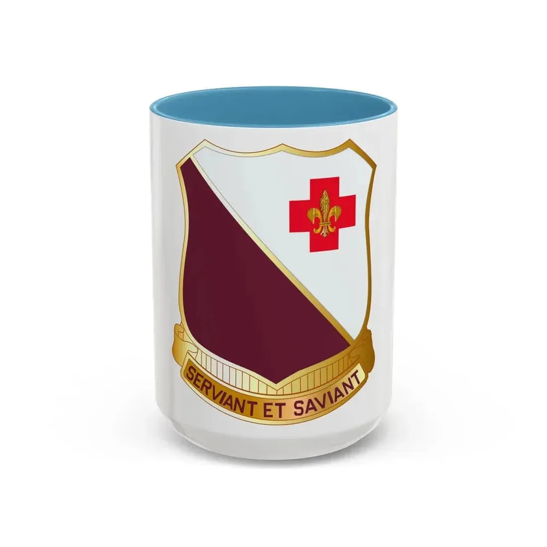 40 Medical Battalion (U.S. Army) Accent Coffee Mug 15oz Light Blue - Go Mug Yourself