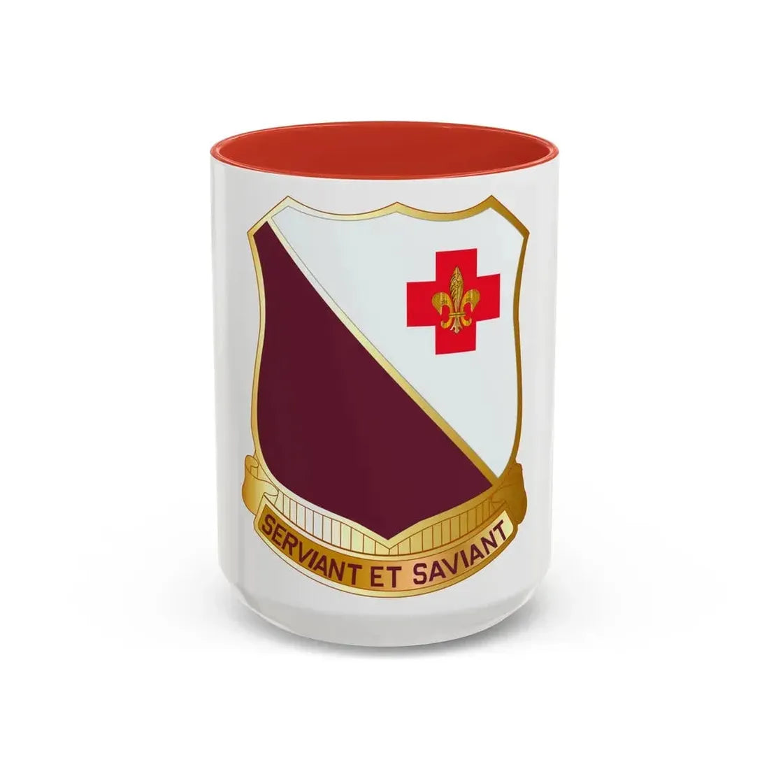 40 Medical Battalion (U.S. Army) Accent Coffee Mug 15oz Red - Go Mug Yourself