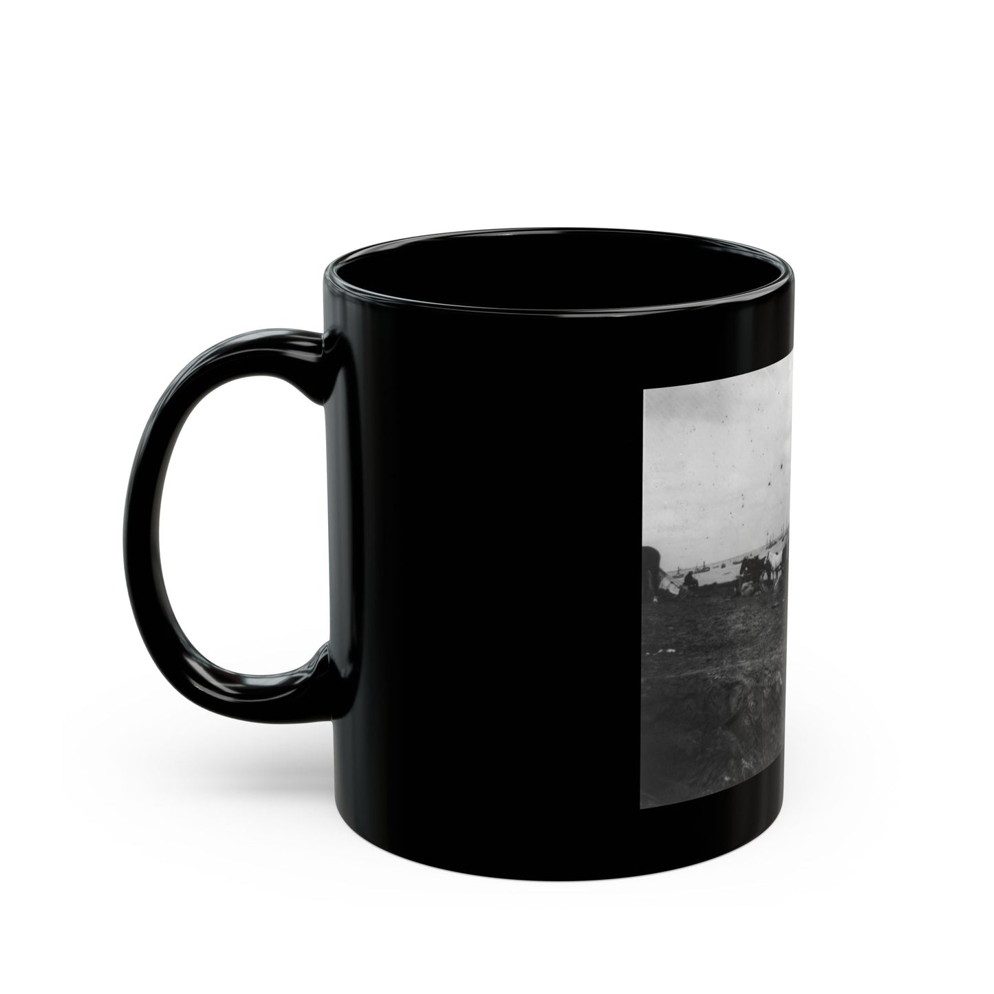 Belle Plains, Va., May 16, 1864, Encampment Of 2nd New York And 1st Massachusetts Heavy Artillery (U.S. Civil War) Black Coffee Mug