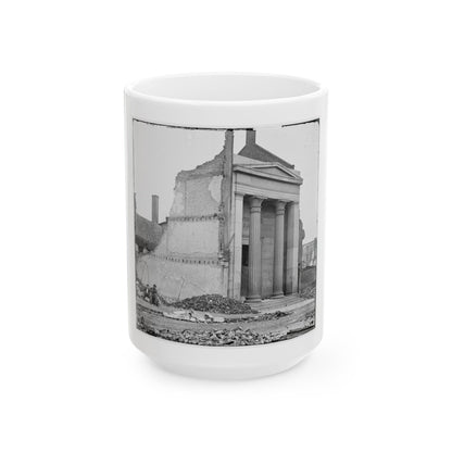 Richmond, Va. Ruins Of The Exchange Bank (Main Street) With The Facade Nearly Intact (U.S. Civil War) White Coffee Mug